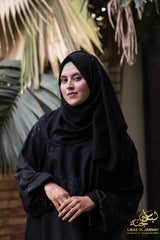 Maxy – Luxe Black with Gucci-Inspired Shine Fabric: Premium Nida