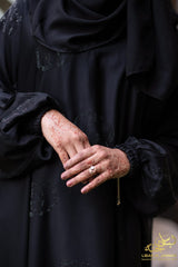 Maxy – Luxe Black with Gucci-Inspired Shine Fabric: Premium Nida