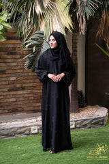 Maxy – Luxe Black with Gucci-Inspired Shine Fabric: Premium Nida