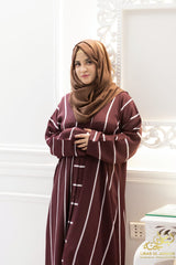 Salma – Nida Zoom with White StripesFabric: Nida Zoom