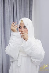 Zehra – White CY Crush Summer Abaya