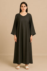 🖤 Plain Nida Macy Abaya – Elegant Simplicity in XXL Comfort