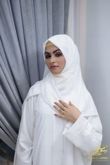 luma – White Sheesha Chiffon Abaya