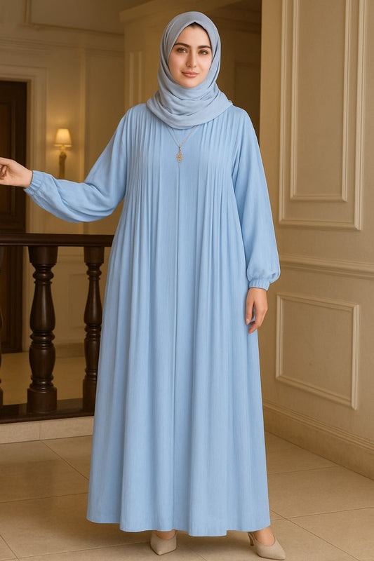 Premium Pleated Abaya – Double Layer | With Dupatta & Niqab