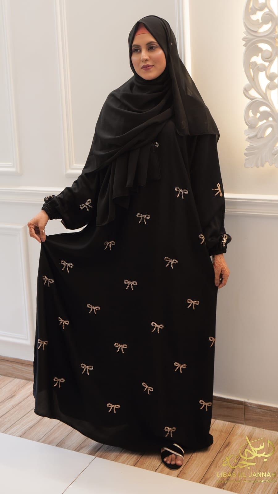 Black Elegance with DMC Nugget BowsColor: Black