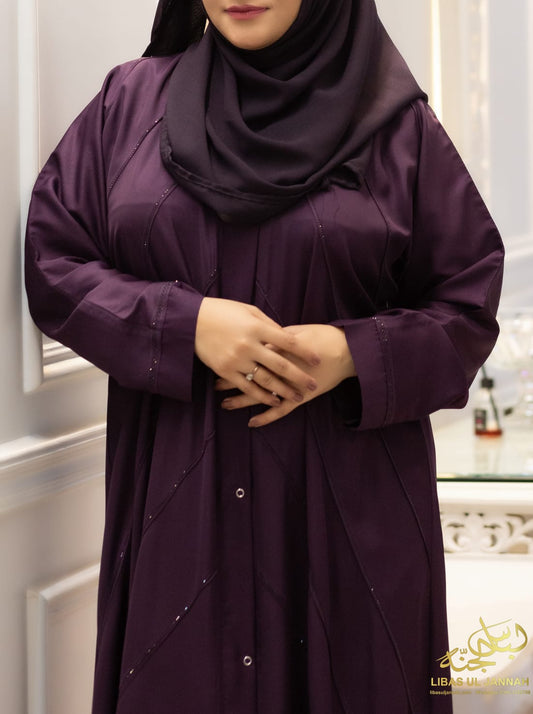 Dark Purple  – Cross Pintex Design with Black Nuggets* | Elegant & Unique