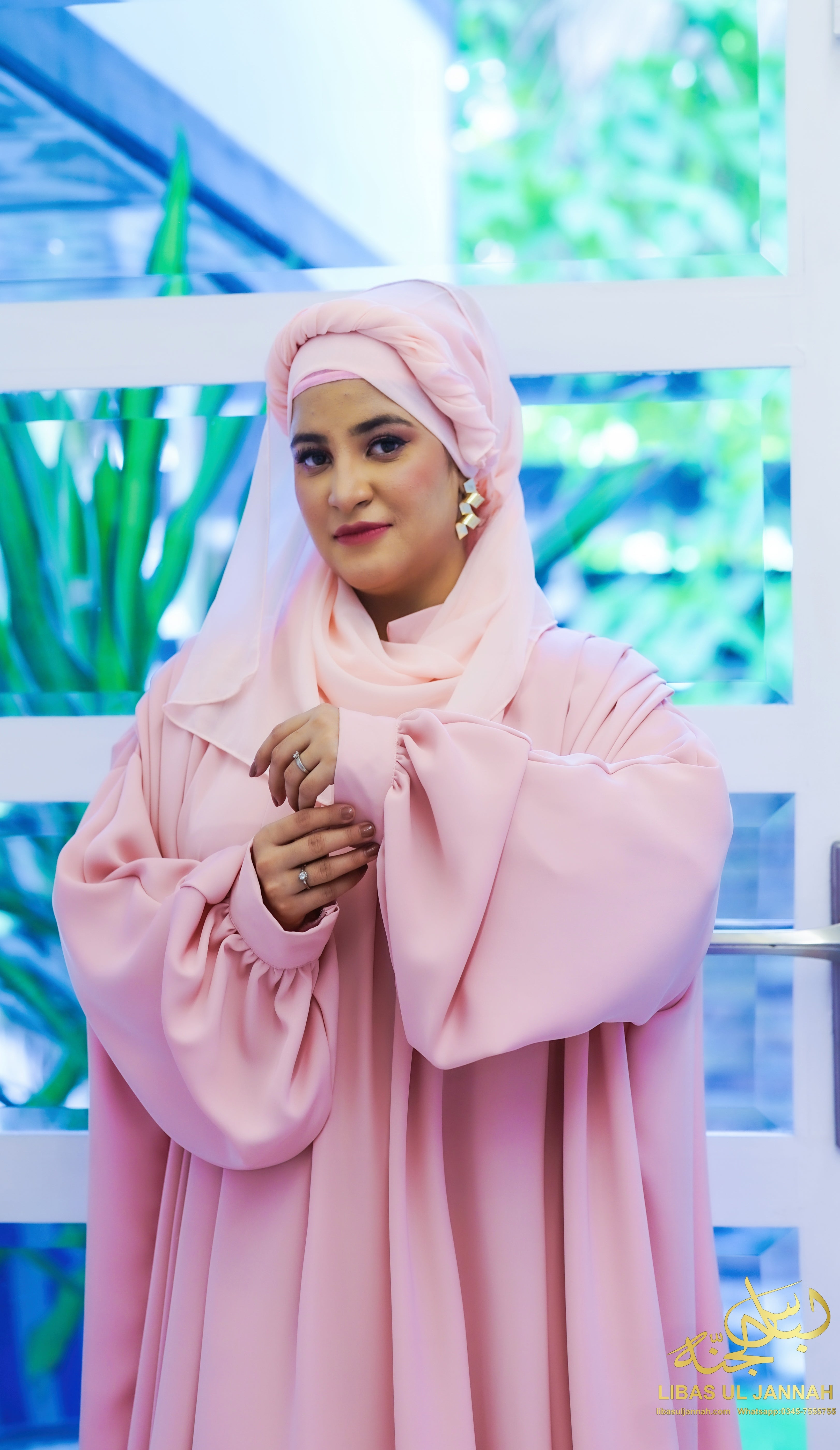 Nayrah Nida Korean – Pleated Shoulder Kaftan Abaya