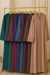 ﻿Blue Cey Fabric Abaya – Elegant and Minimal