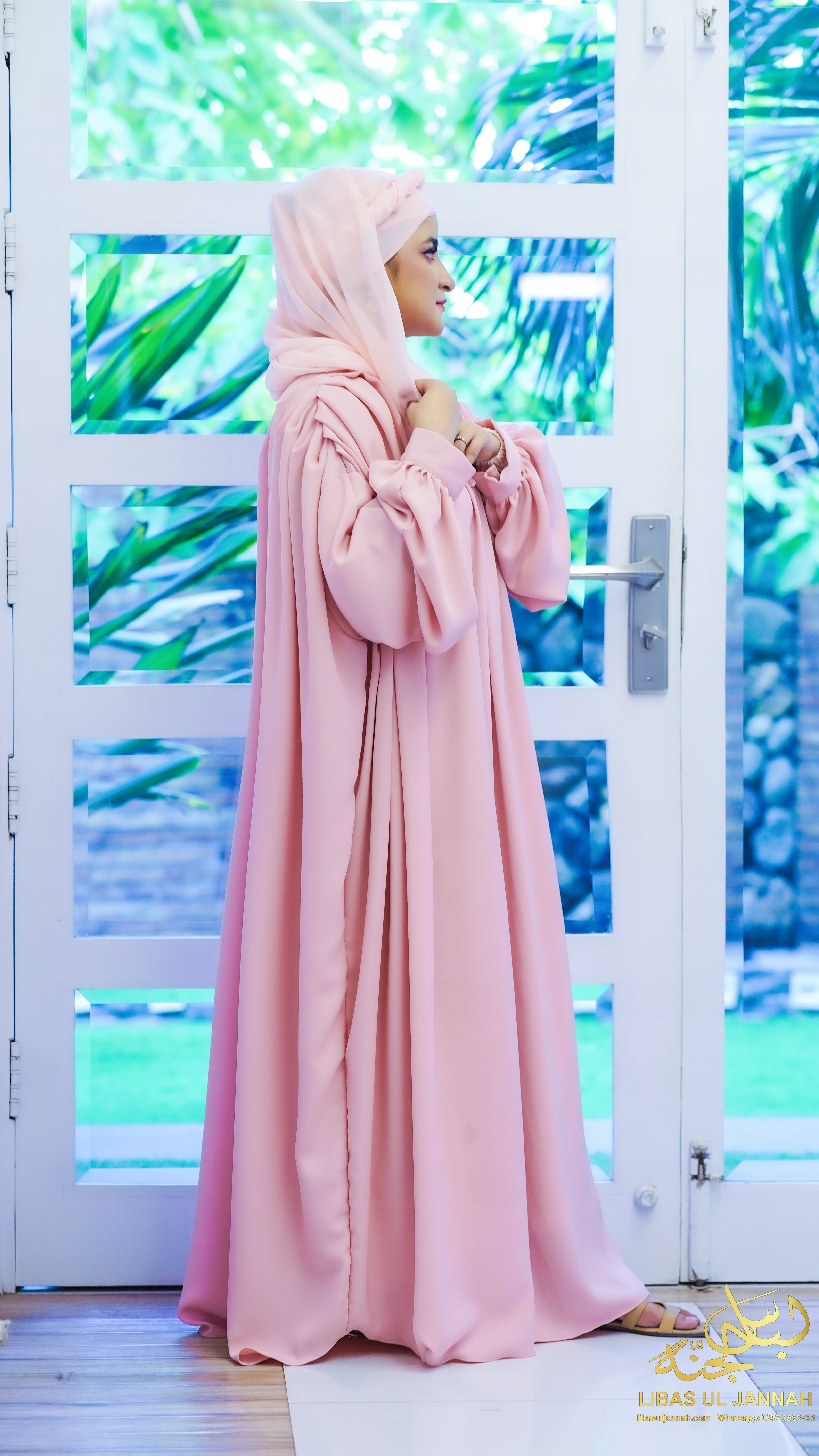 Nayrah Nida Korean – Pleated Shoulder Kaftan Abaya